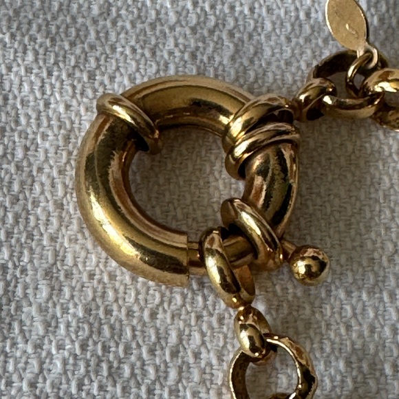Bruna the label 18k GP rolo style bracelet with reticulated puffed heart - Picture 8 of 8